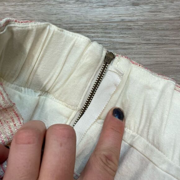 Aritzia Talula Cream Metallic A-Line Mini Skirt - Picture 6 of 7